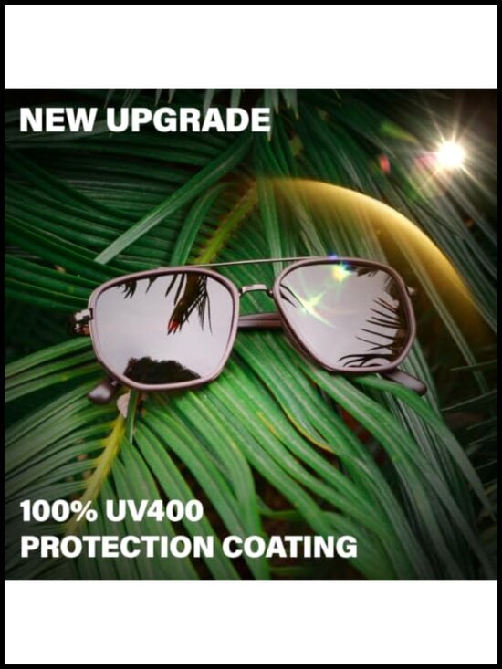 Polarized Aviator Sunglasses Women Men UV Protection Metal Frame Square Shape main image 4